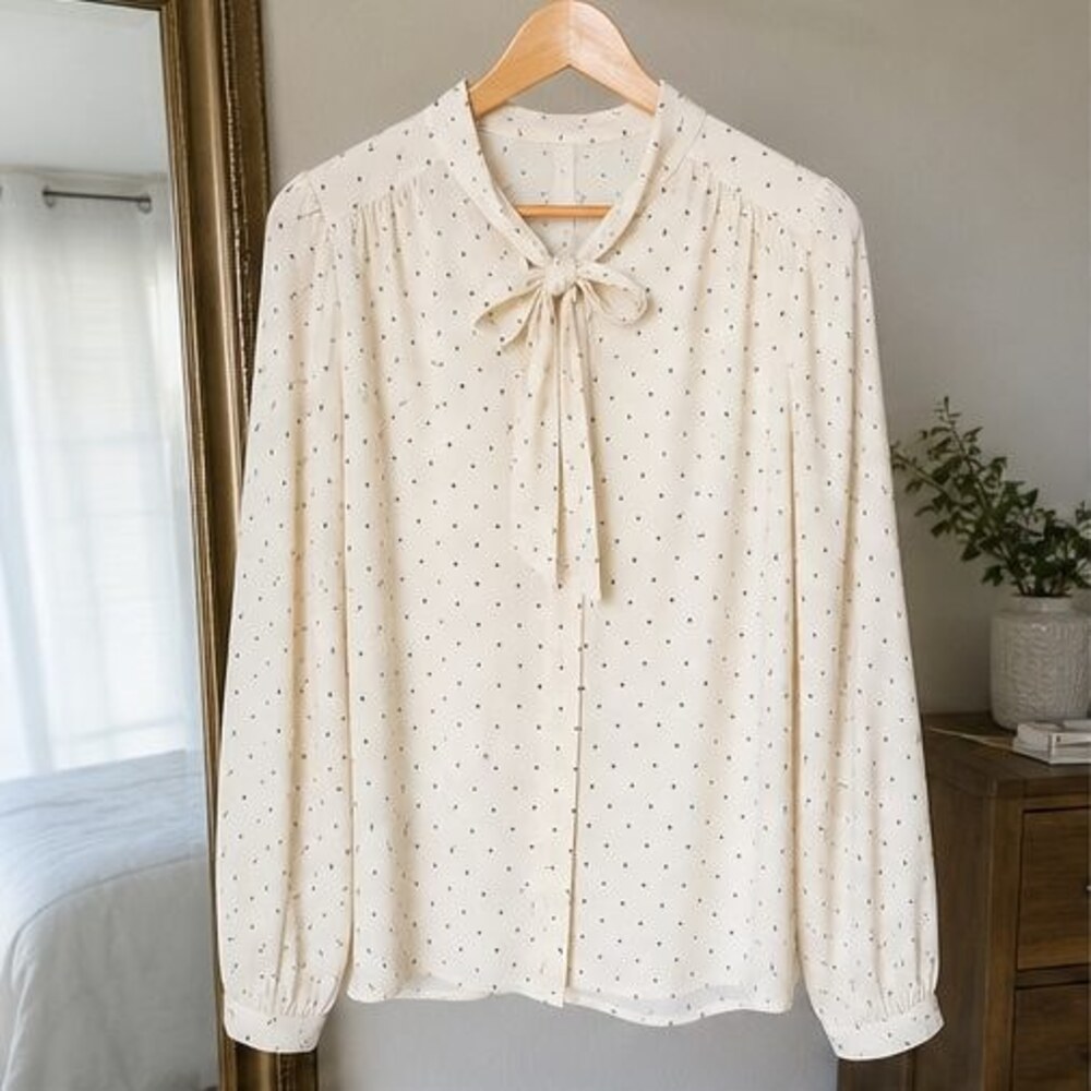 Taupe Ruffle Blouse